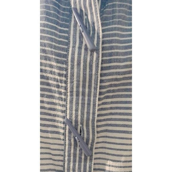 Ali Miles Button Front Crinkle Style Tunic Top Size L - Picture 3 of 6